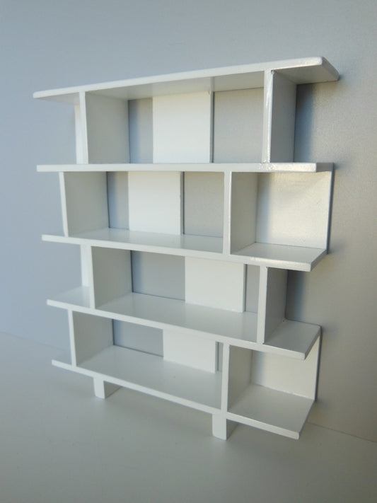 Vendi 4 Tier Bookcase in White