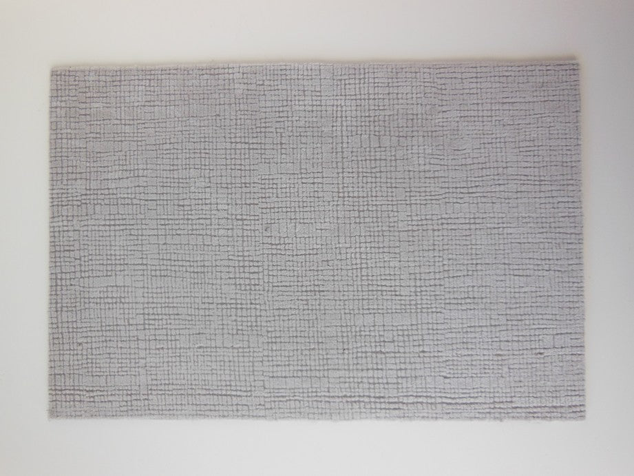 Light Gray Crosshatch Area Rug