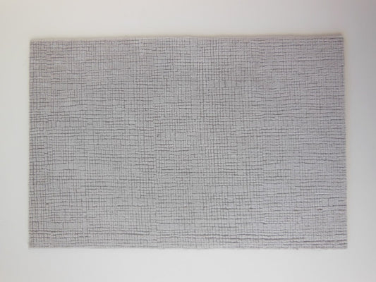 Light Gray Crosshatch Area Rug