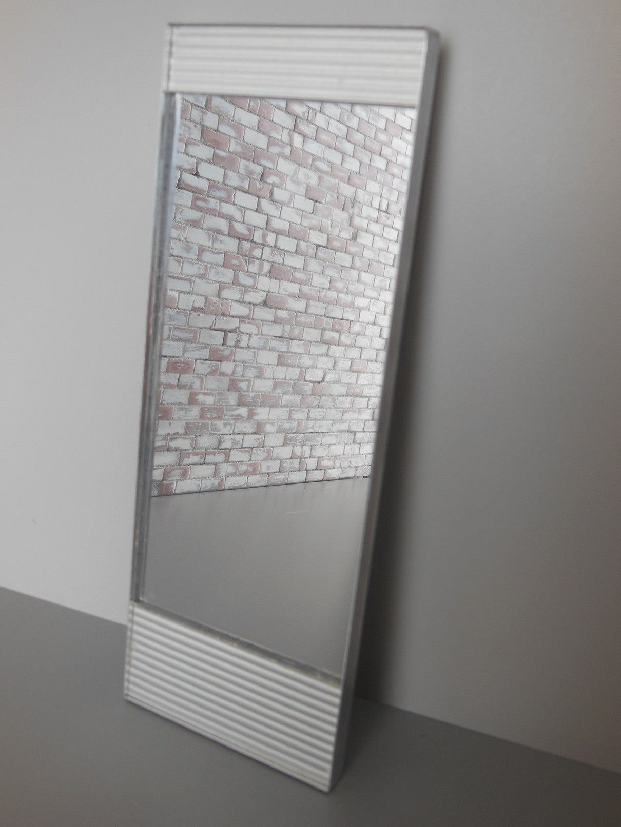 Silver Wave Floor Mirror