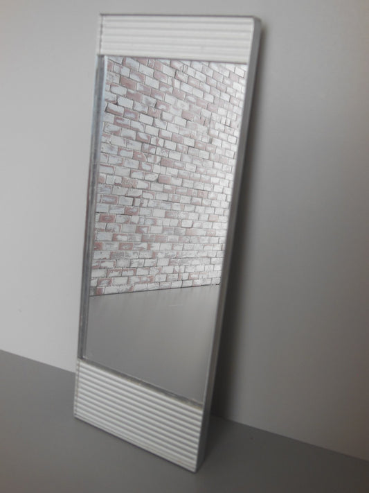 Silver Wave Floor Mirror