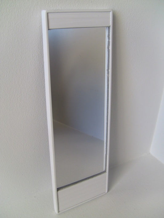 White Wave Floor Mirror