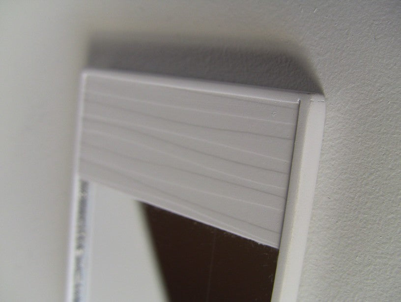 White Wave Floor Mirror