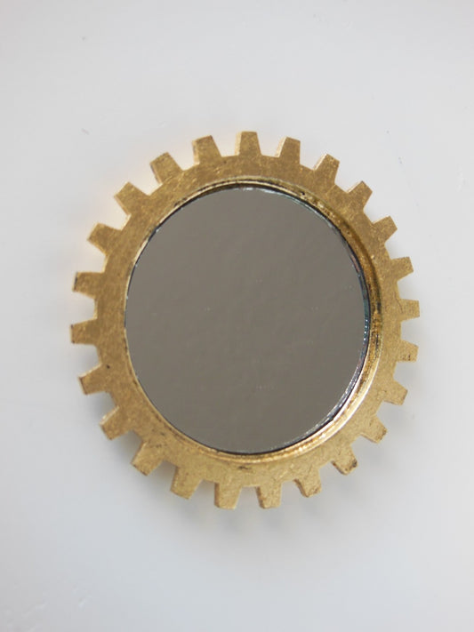 Gear Wall Mirror in Gold