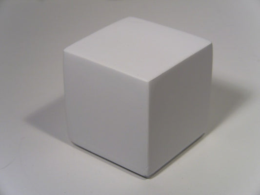 White Painted Wood Cube