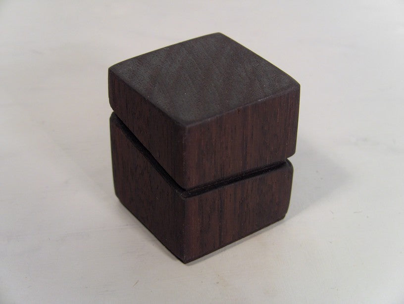Wood Cube with Accent Cut Line