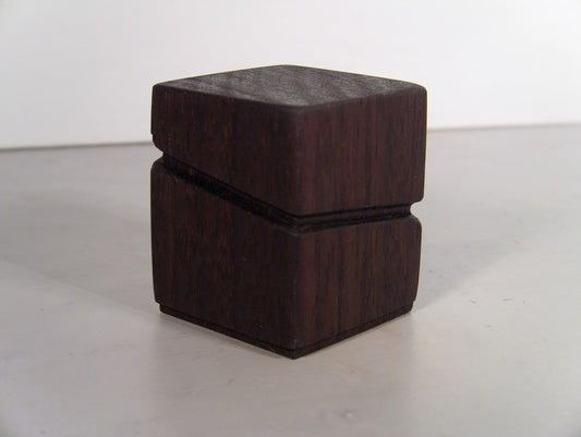 Wood Cube with Accent Cut Line