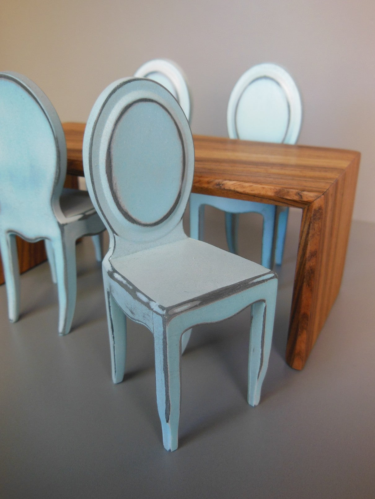 Ghost Dining Chair in Distressed Blue