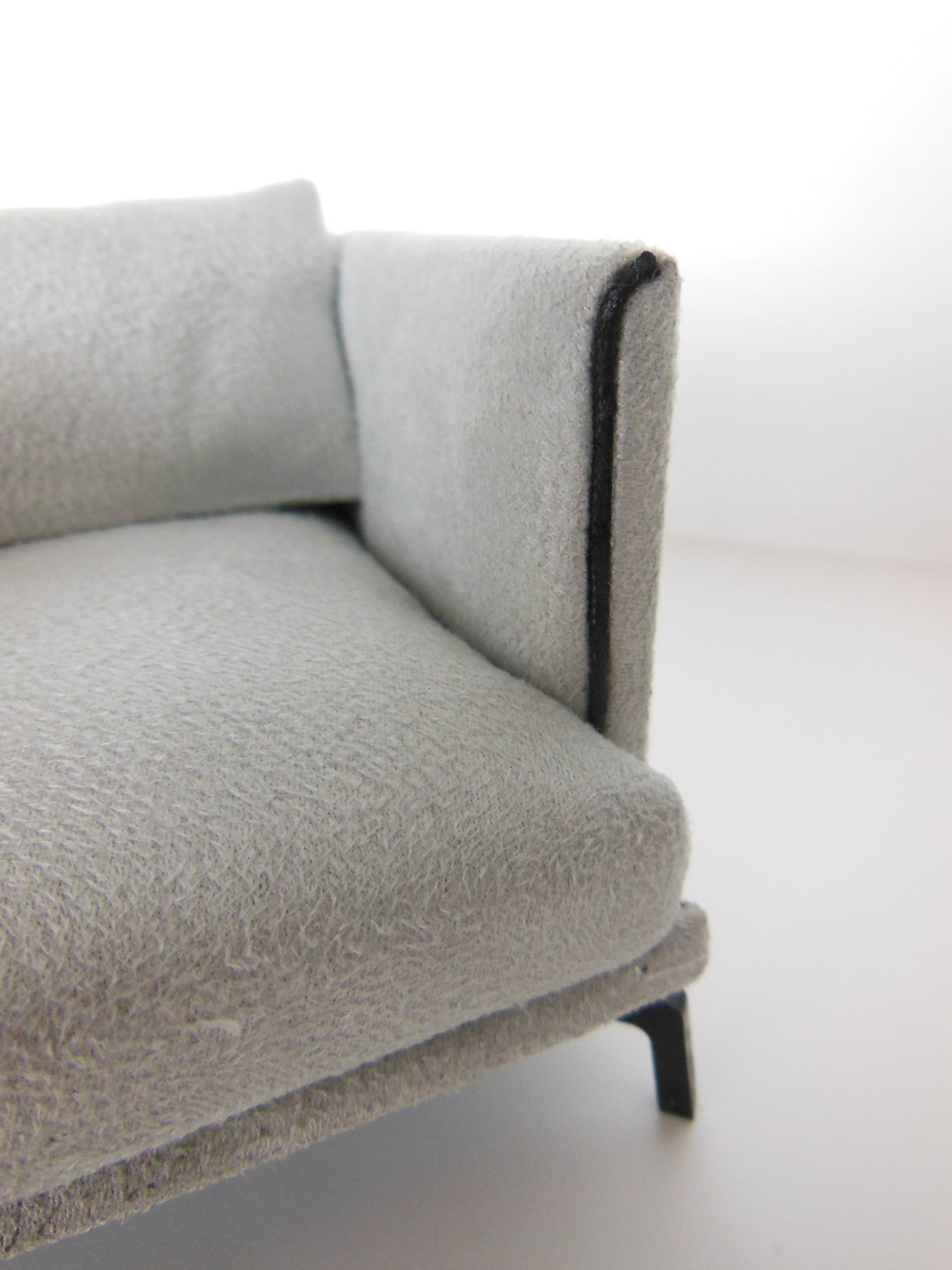 Lusso Chair in Gray Micro Suede