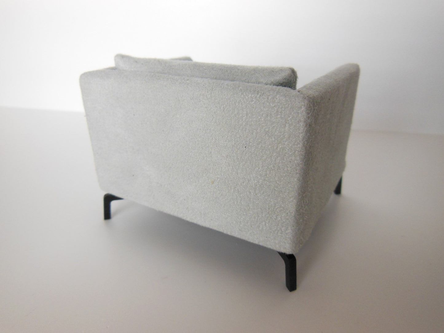 Lusso Chair in Gray Micro Suede