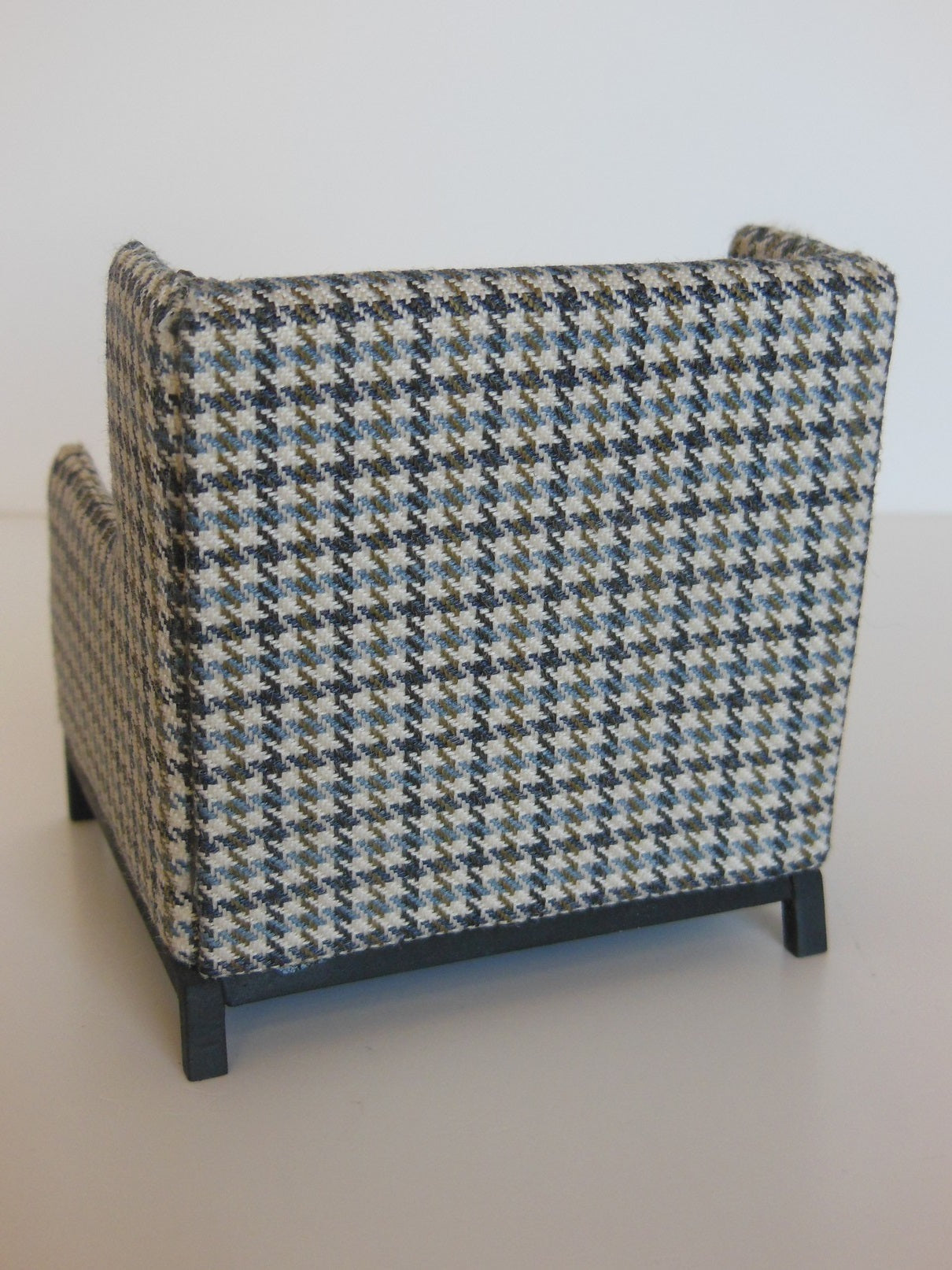 Marcel Wingback Chair in Houndstooth