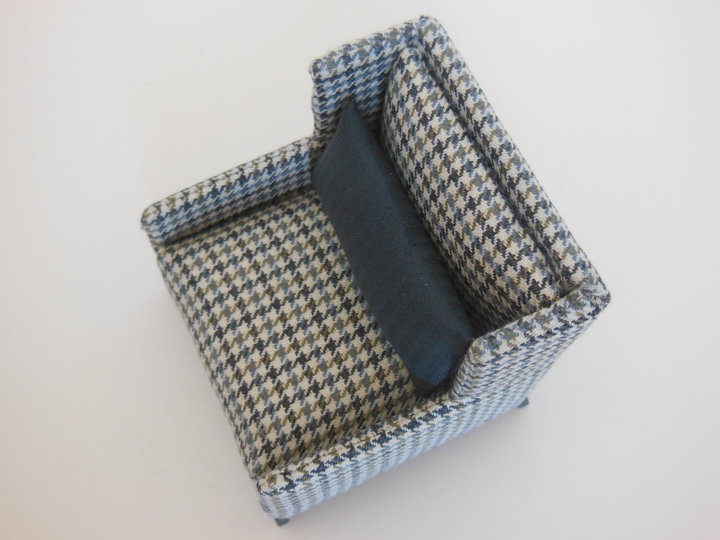 Marcel Wingback Chair in Houndstooth