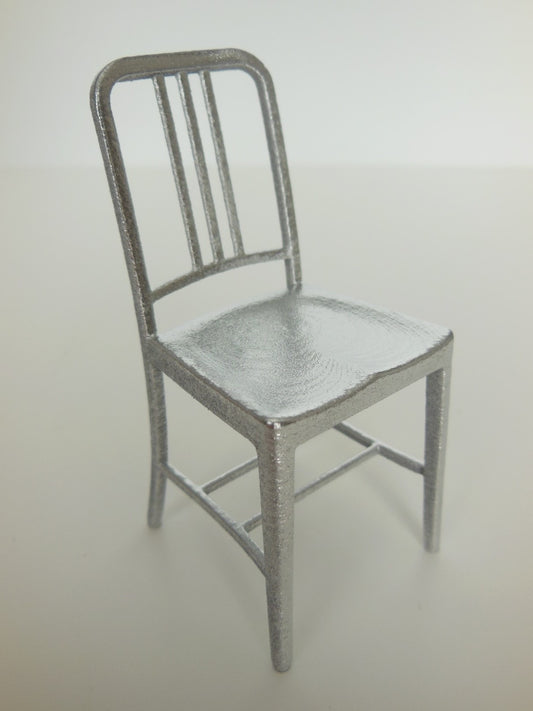Navy Chair in Silver