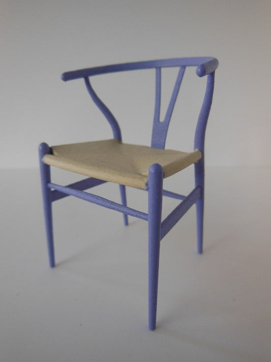 Wishbone Chair - Lavender with Natural Seat