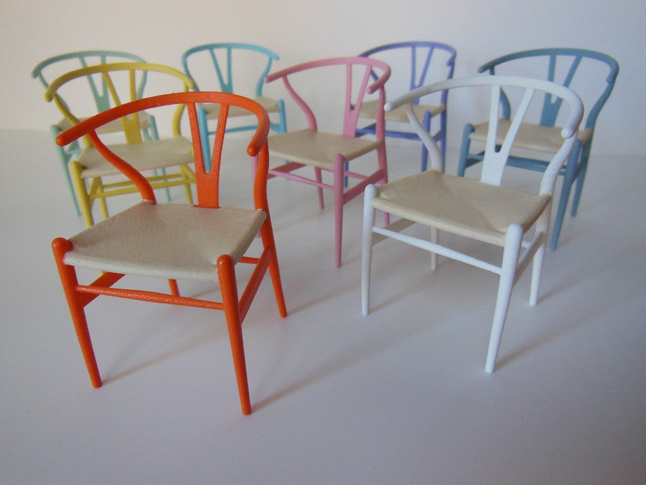Wishbone Chair - White with Natural Seat