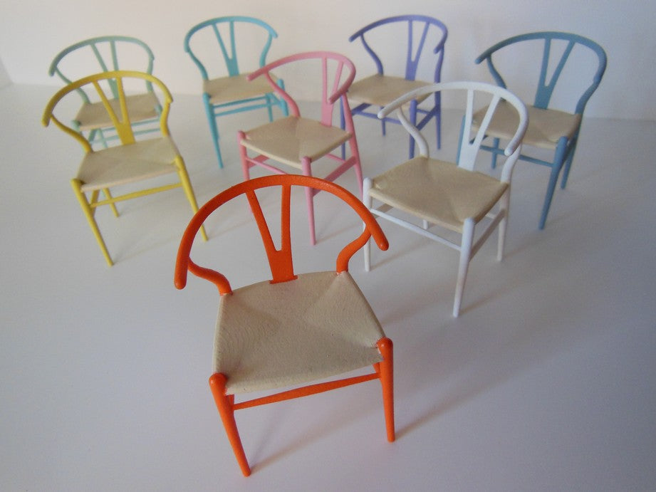 Wishbone Chair - Yellow with Natural Seat