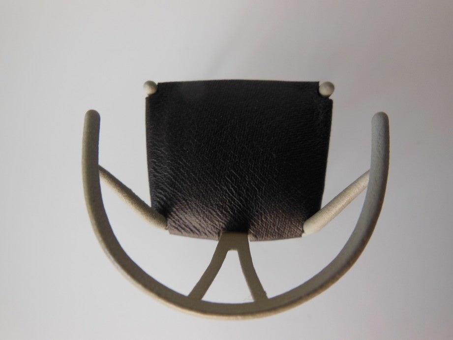 Wishbone Chair - Beige with Espresso Vinyl Seat