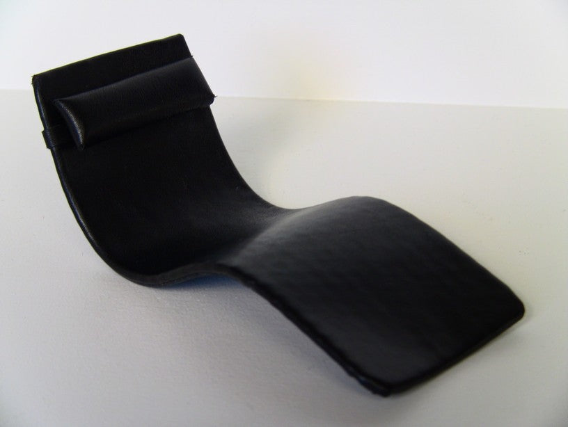 Black Leather Chaise