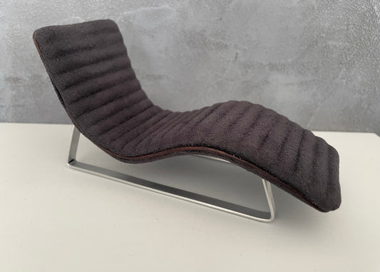 Menlo Gray Ribbed Chaise