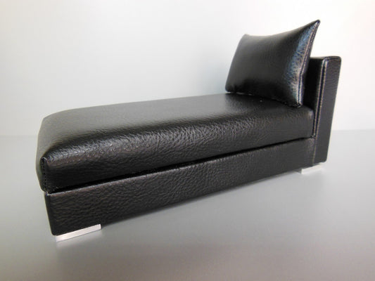 Preston One Arm Chaise in Black