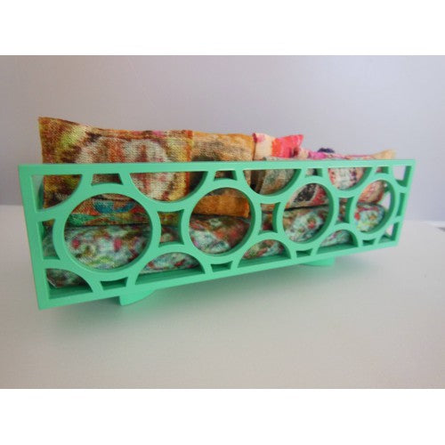 Cortez Daybed with Teal Frame and Moroccan Print Mattress and Pillows