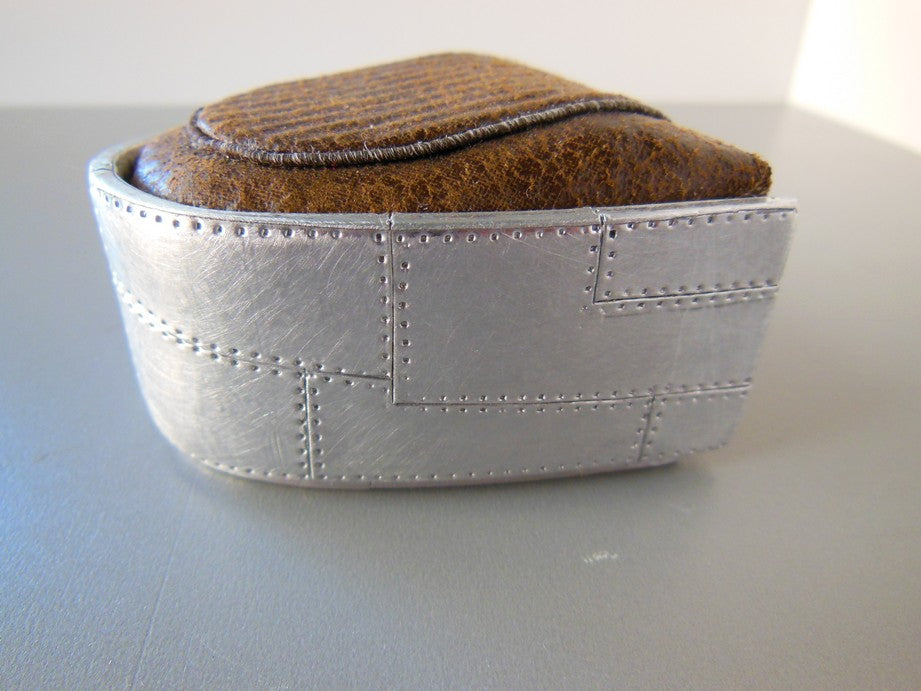 Hughes Ottoman in Vintage Brown
