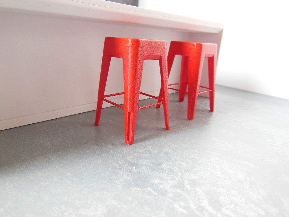 Tolix Stool in Red