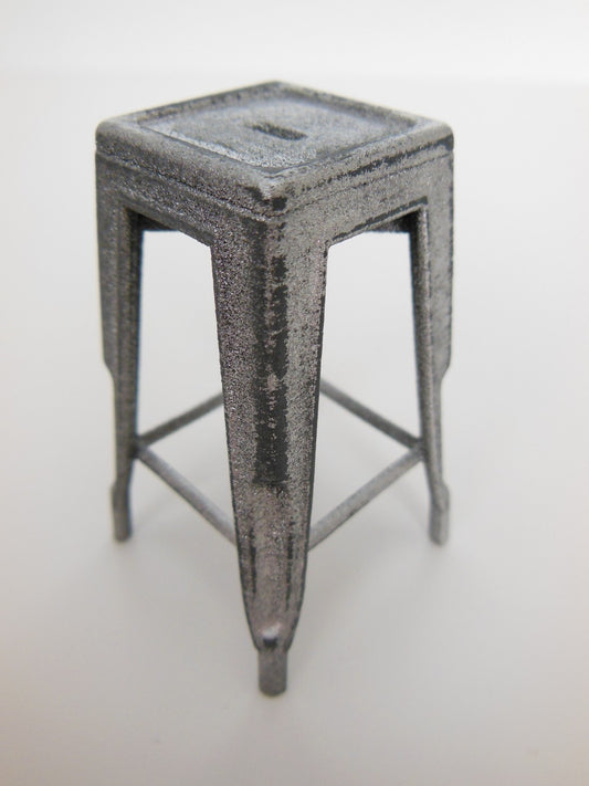 Tolix Stool in Vintage Silver