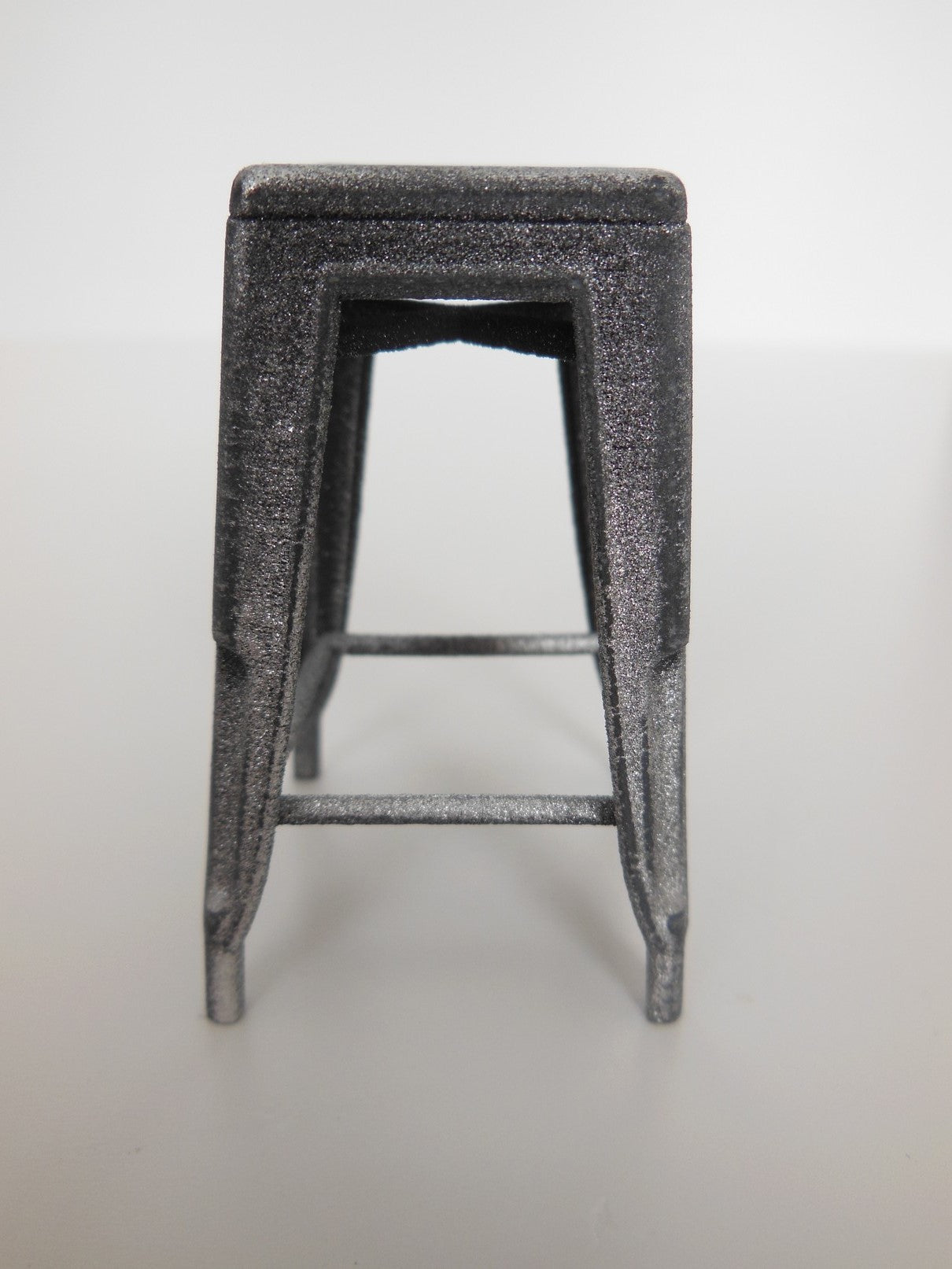 Tolix Stool in Vintage Silver