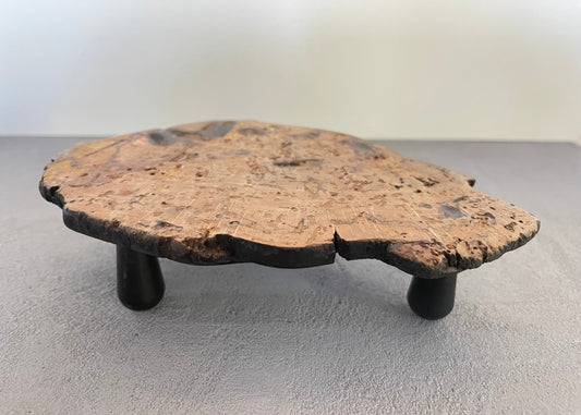 Natural Driftwood Coffee Table with Teardrop Legs