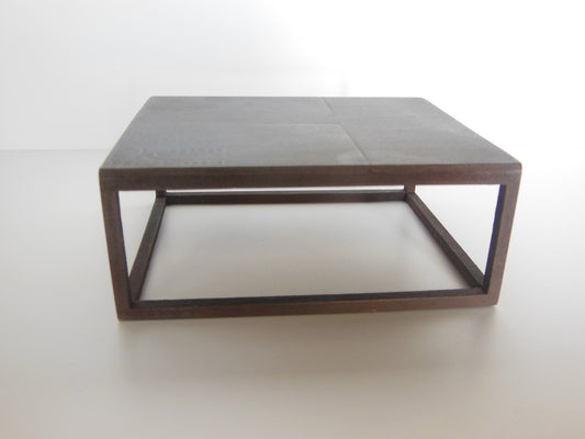 Parsons Coffee Table with Burnished Black Top and Base