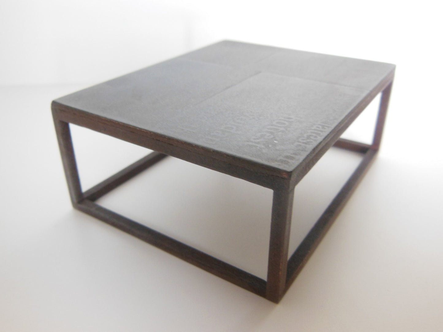 Parsons Coffee Table with Burnished Black Top and Base