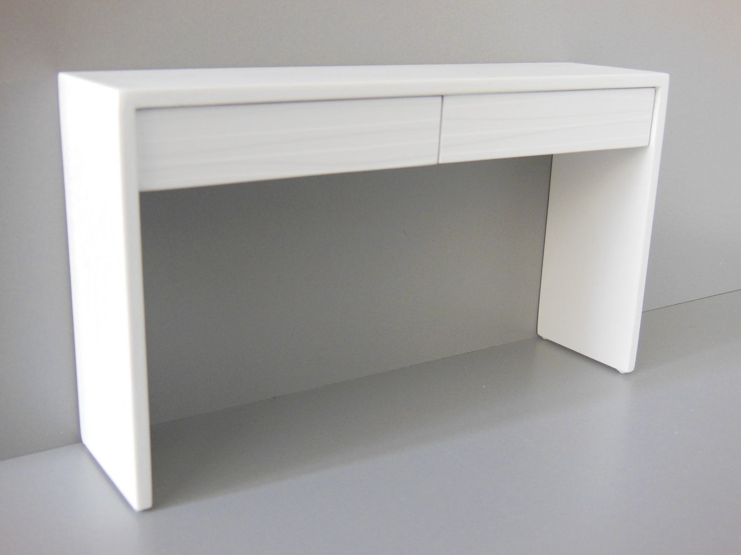 Emerson Console Table with White Base and White Drawers