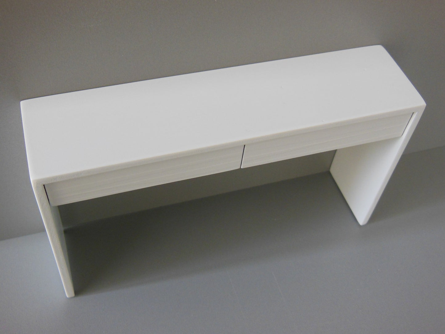 Emerson Console Table with White Base and White Drawers