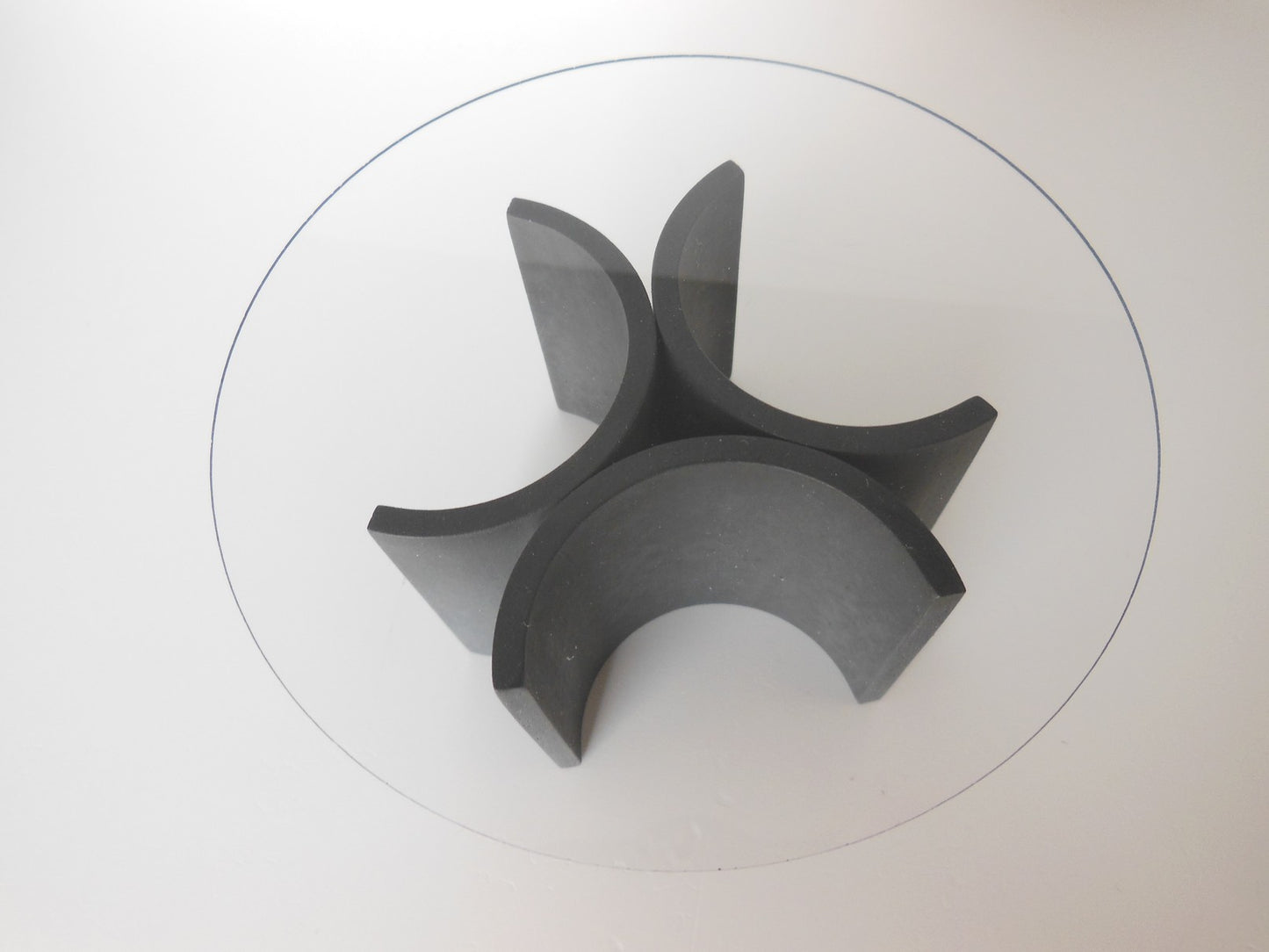 Lotus 3 Dining Table in Natural Steel