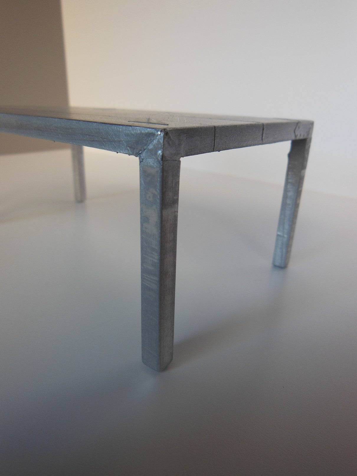 Vintage Metal Parsons Dining Table