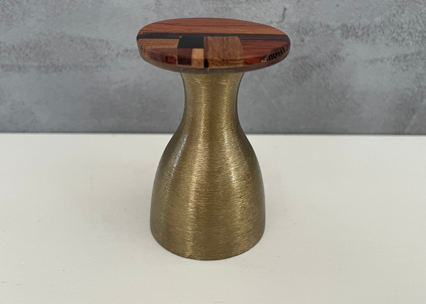 M.U.T.T. Top with Brass Base Accent Side Table