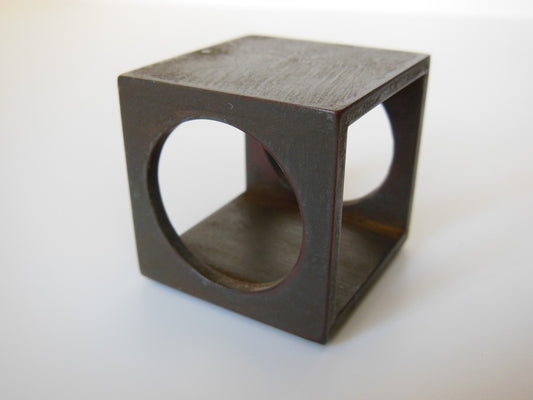 Spatial Side Table in Rust