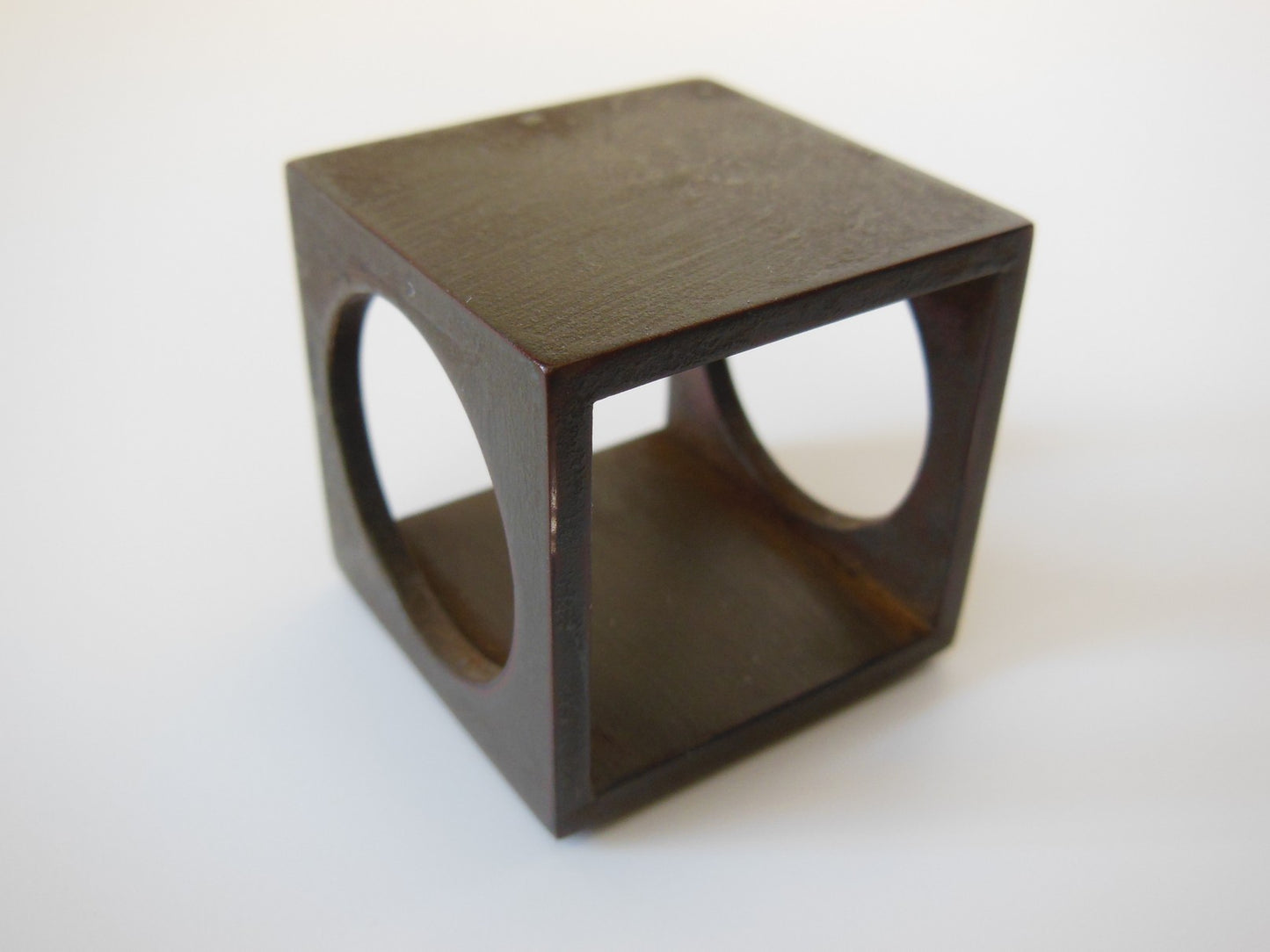 Spatial Side Table in Rust