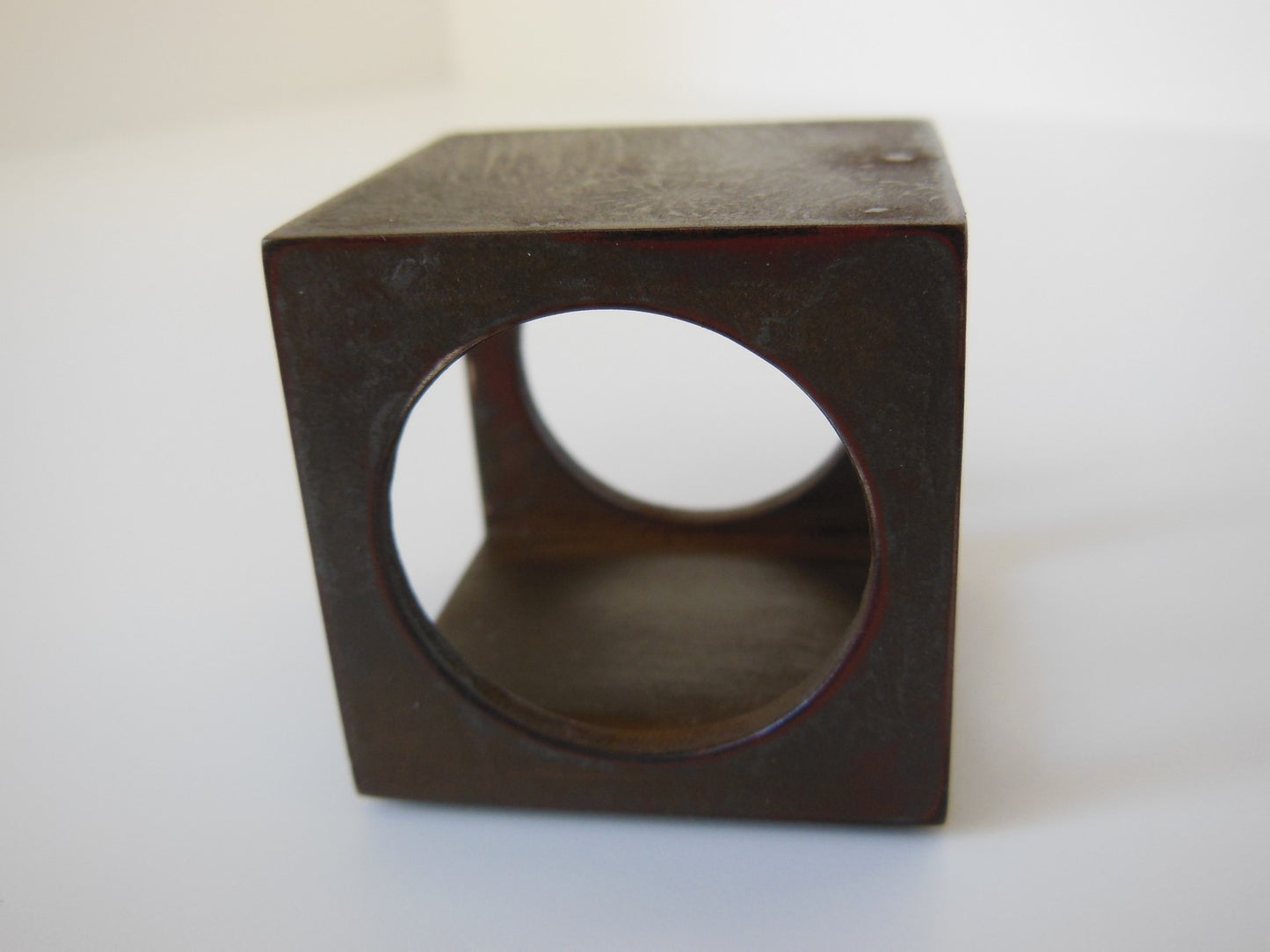 Spatial Side Table in Rust