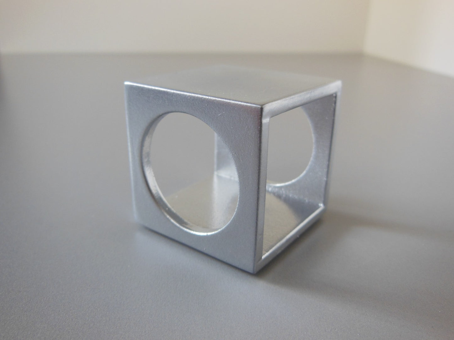 Spatial Side Table in Silver Metallic