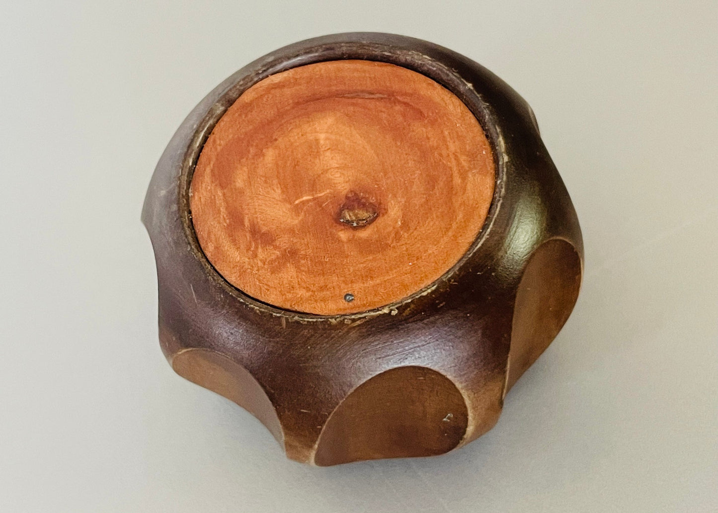 Round Wood Accent End Table with Reversible Top