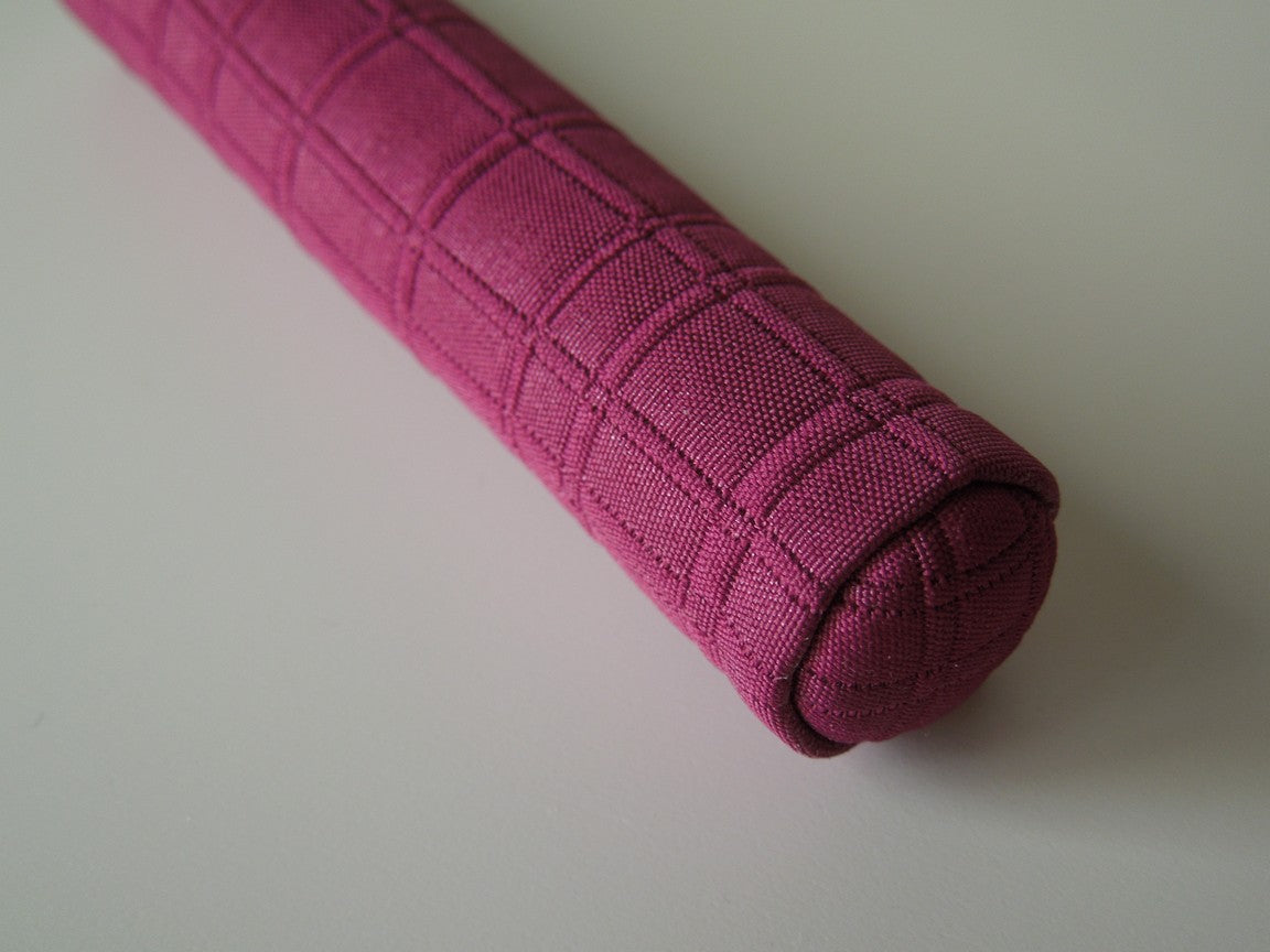 Pink Grid Long Bolster Pillow