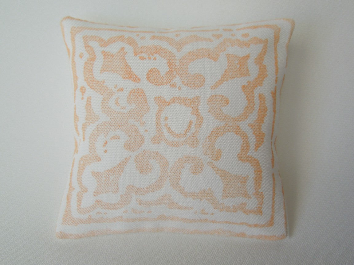 Persimmon Batik Large Square Pillow