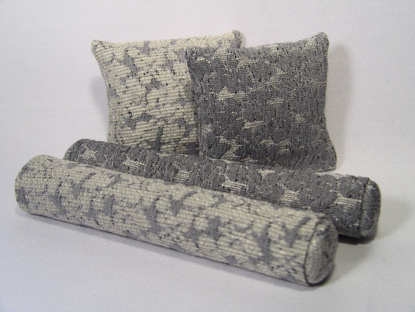 Cream / Blue Large Square Pillow