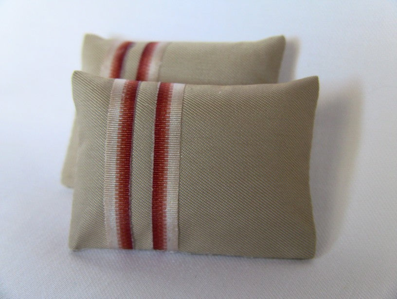 Banded Tan Medium Rectangle Pillow