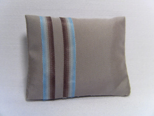 Banded Taupe Medium Rectangle Pillow