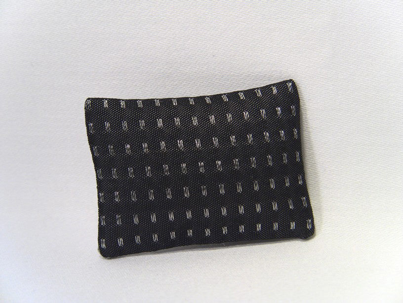 Charcoal Silver Dash Small Rectangle Pillow