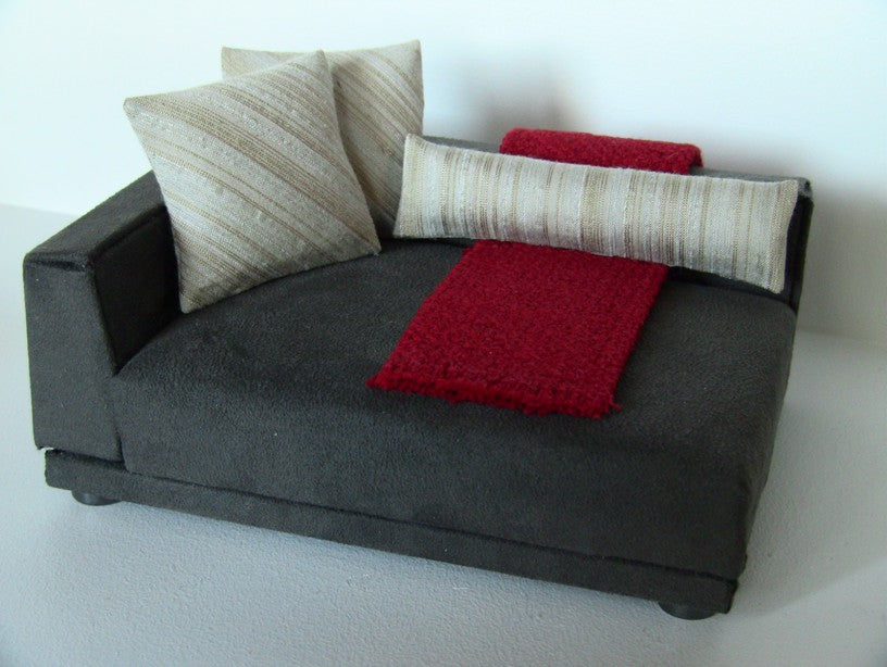 Basketweave Red Throw