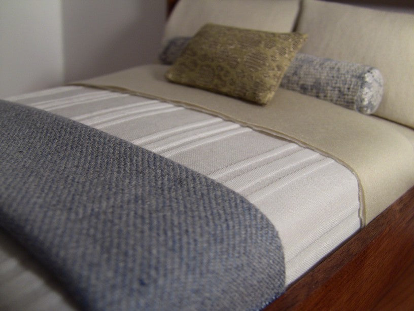 Cashmere Blue-Gray Throw